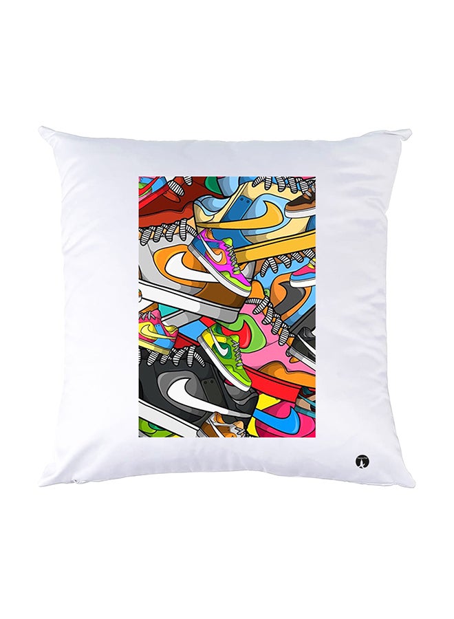 BP Printed Pillow White 30x30cm