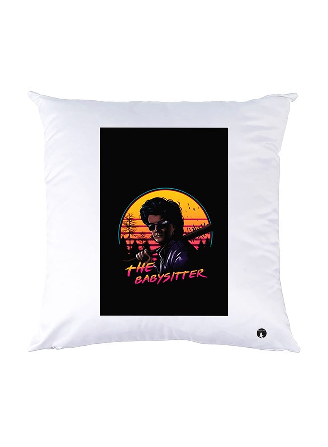 بي بي وسادة نوم مزينة بطبعات أبيض 30x30سم