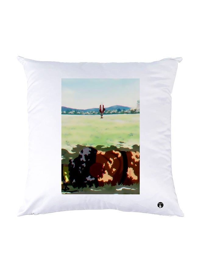 BP Printed Pillow White 30x30cm