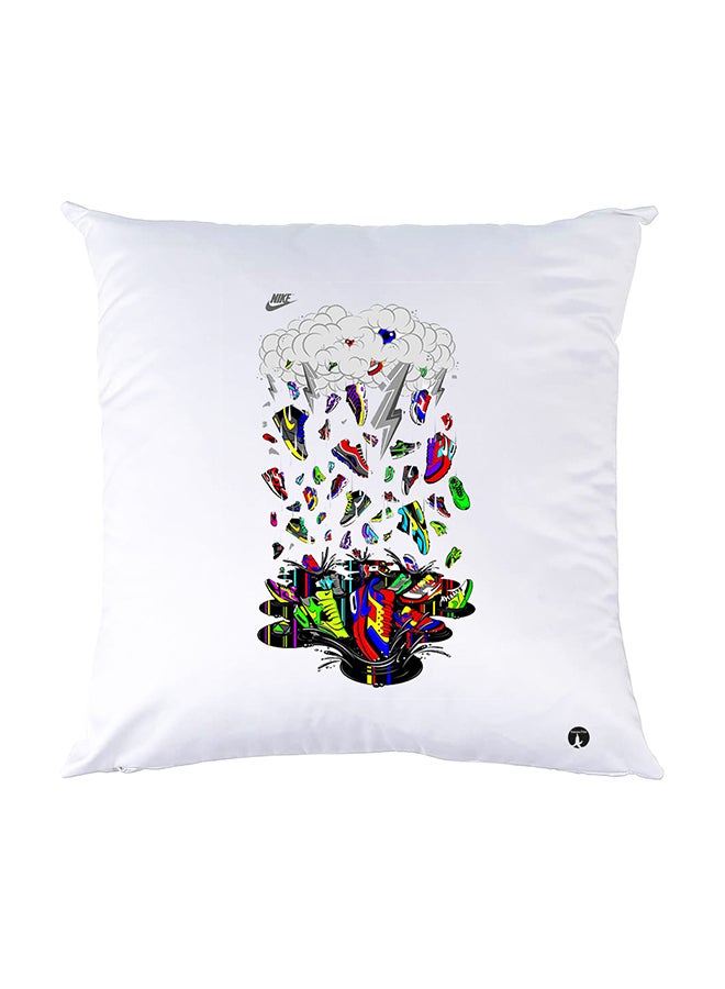 BP Printed Pillow White 30x30cm