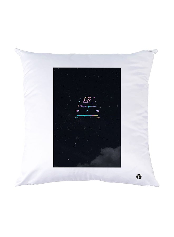 بي بي وسادة نوم مزينة بطبعات أبيض 30x30سم