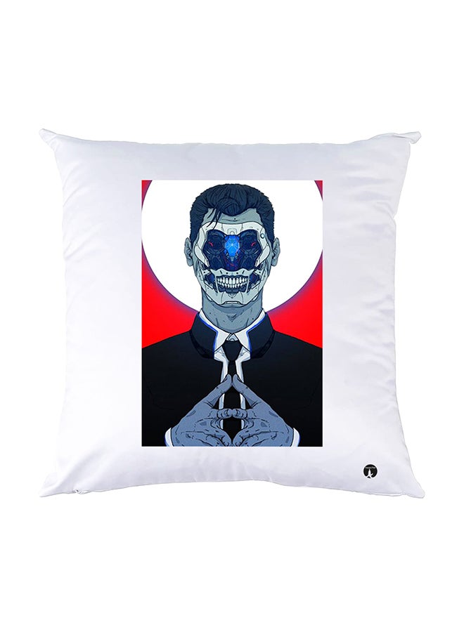 بي بي وسادة نوم مزينة بطبعات أبيض 30x30سم