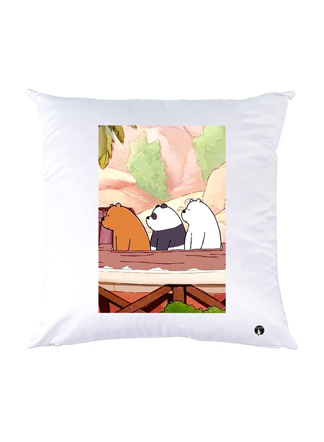 بي بي وسادة نوم مزينة بطبعات أبيض 30x30سم