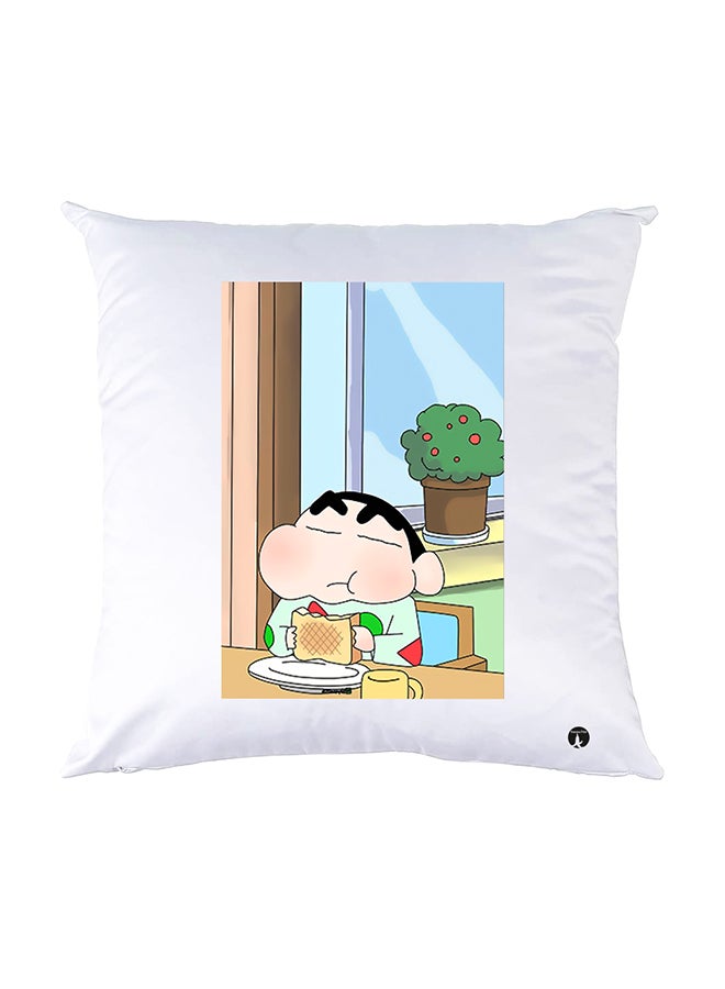 بي بي وسادة نوم مزينة بطبعات أبيض 30x30سم