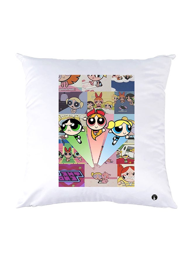 BP Printed Pillow White 30x30cm