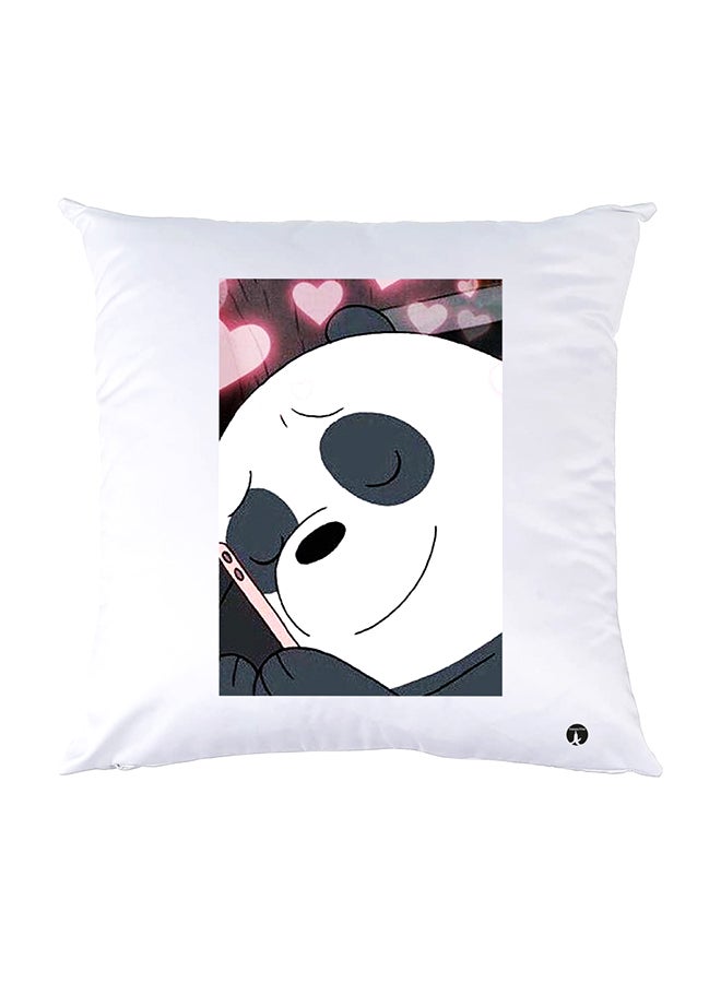 بي بي وسادة نوم مزينة بطبعات أبيض 30x30سم