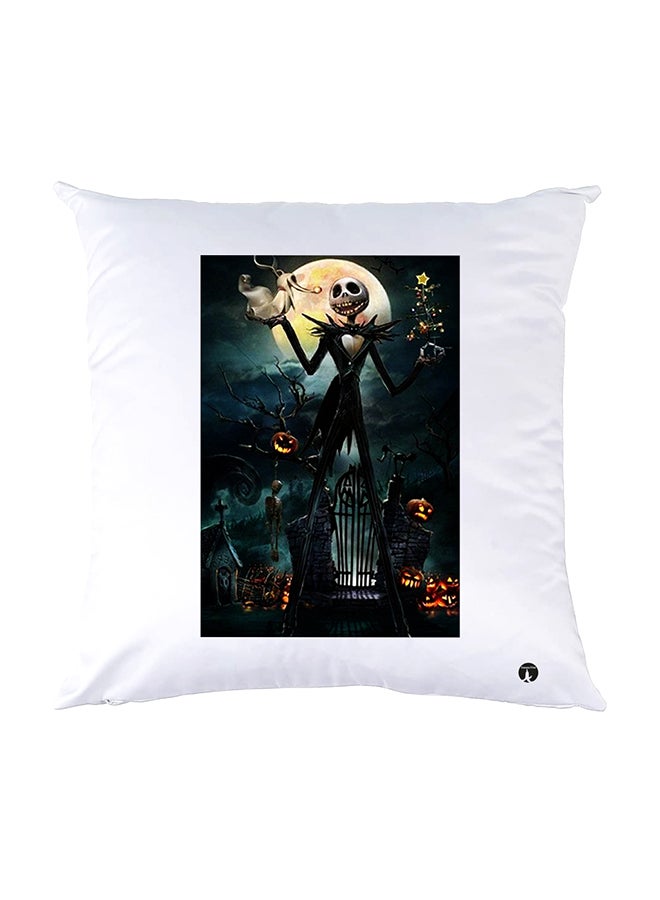 BP Printed Pillow White 30x30cm