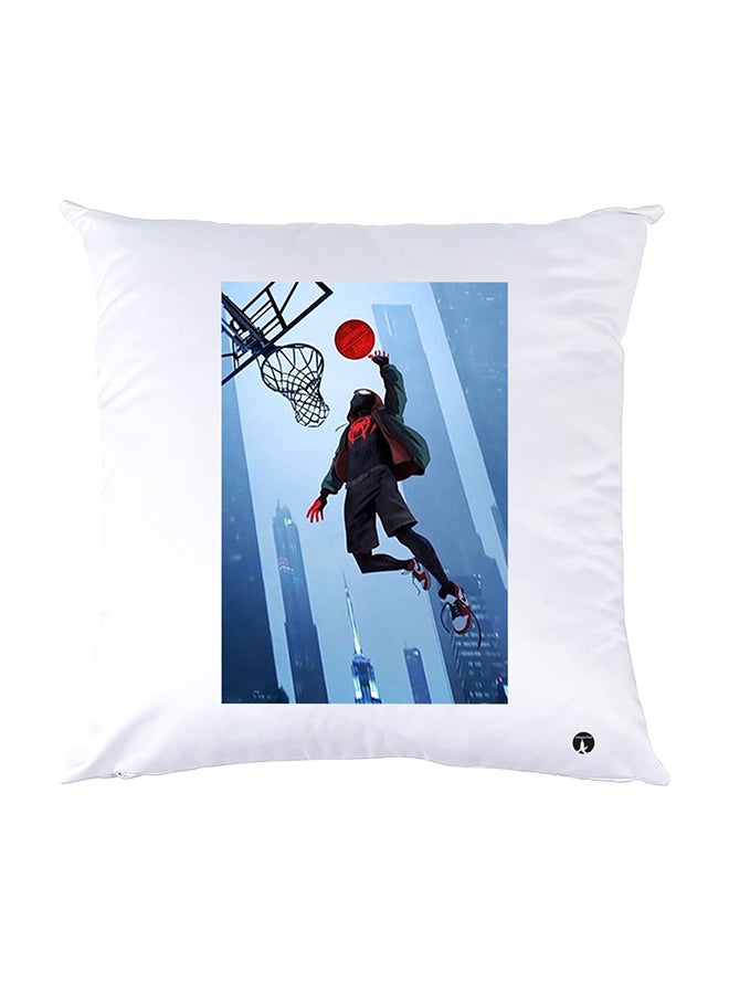 بي بي وسادة نوم مزينة بطبعات أبيض 30x30سم