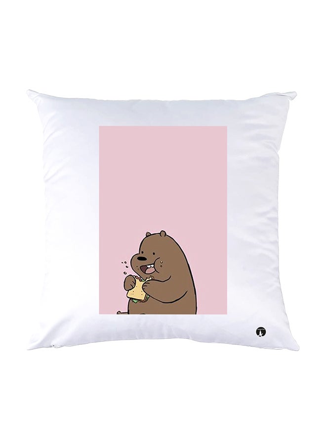 BP Printed Pillow White 30x30cm