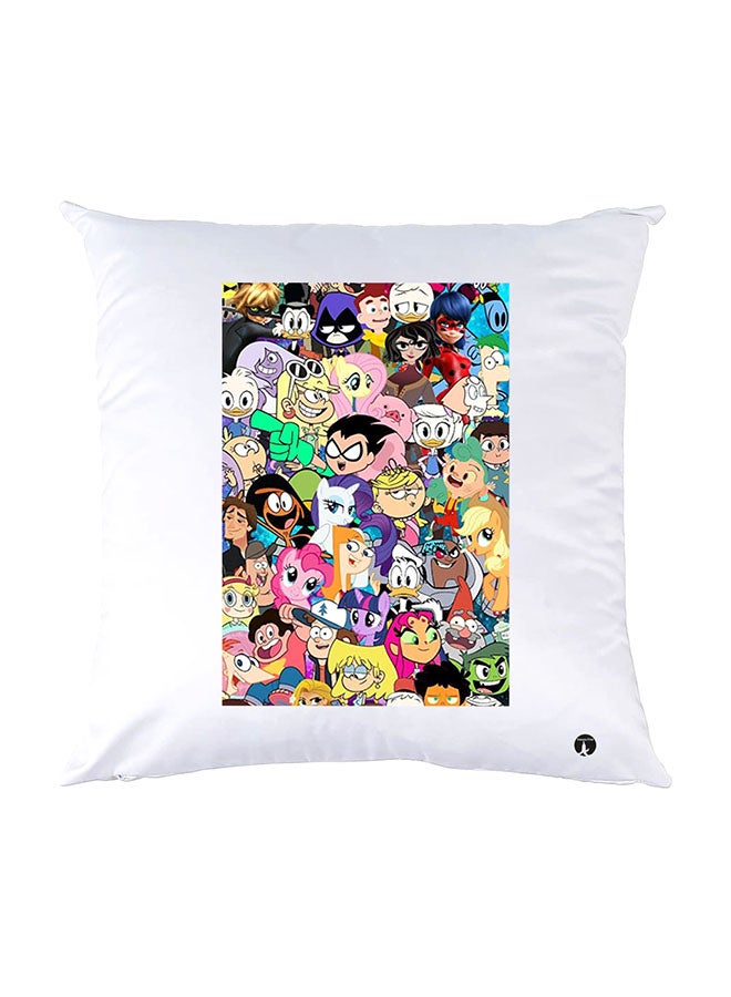 BP Printed Pillow White 30x30cm