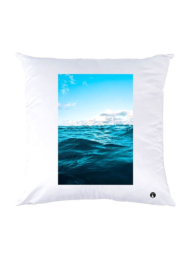 بي بي وسادة نوم مزينة بطبعات أبيض 30x30سم