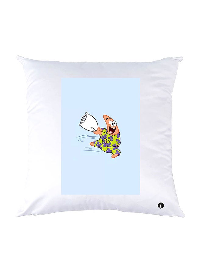 بي بي وسادة نوم مزينة بطبعات أبيض 30x30سم