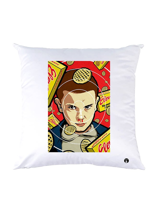 بي بي وسادة نوم مزينة بطبعات أبيض 30x30سم