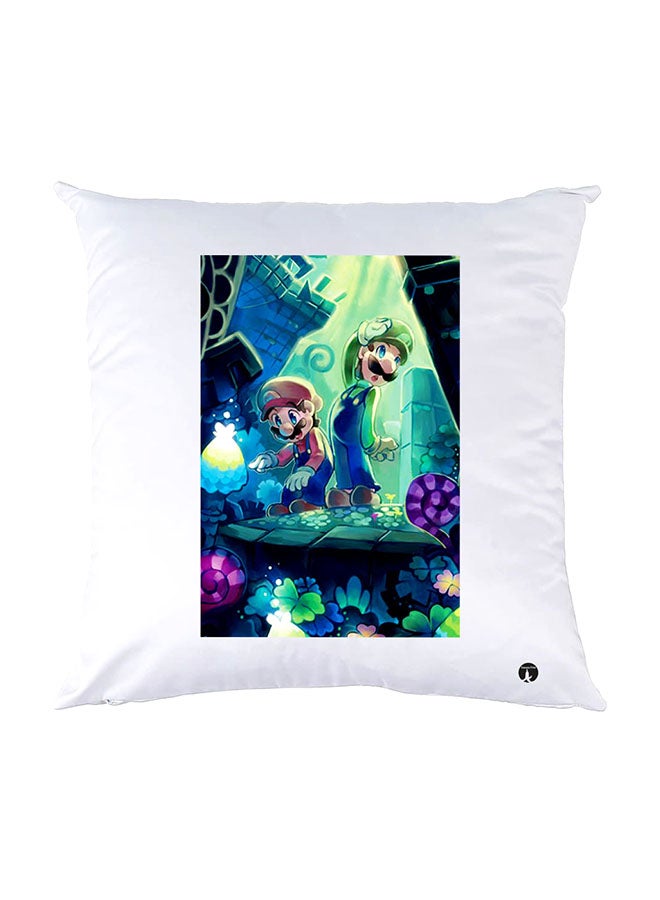 بي بي وسادة نوم مزينة بطبعات أبيض 30x30سم