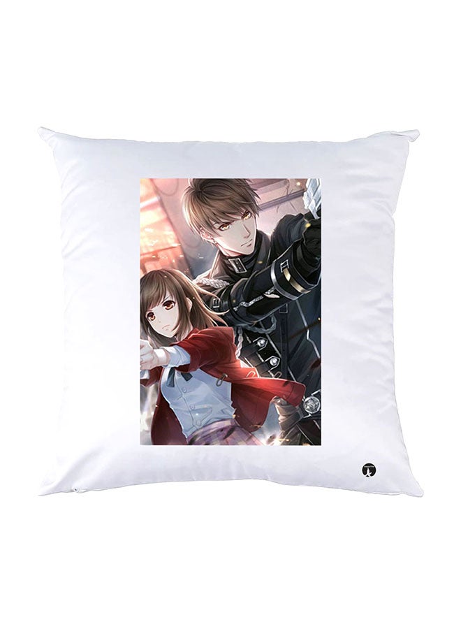 بي بي وسادة نوم مزينة بطبعات أبيض