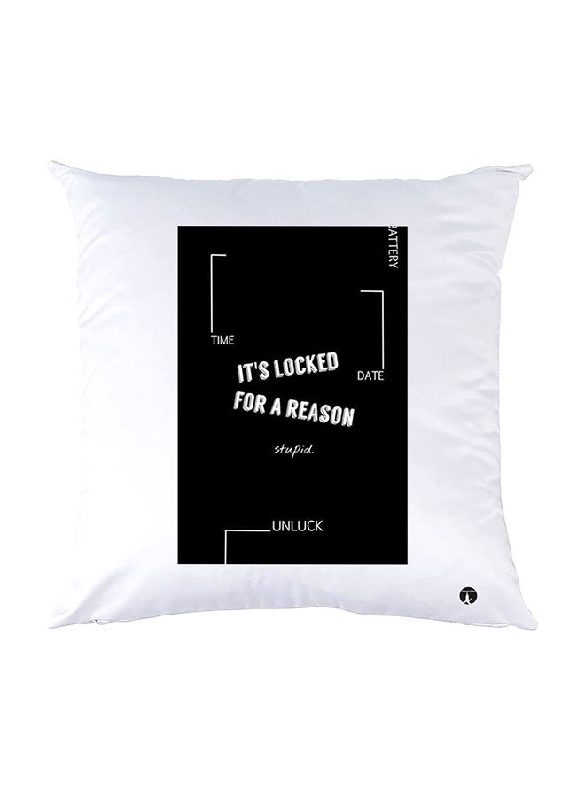 بي بي وسادة نوم مزينة بطبعات أبيض 30x30سم