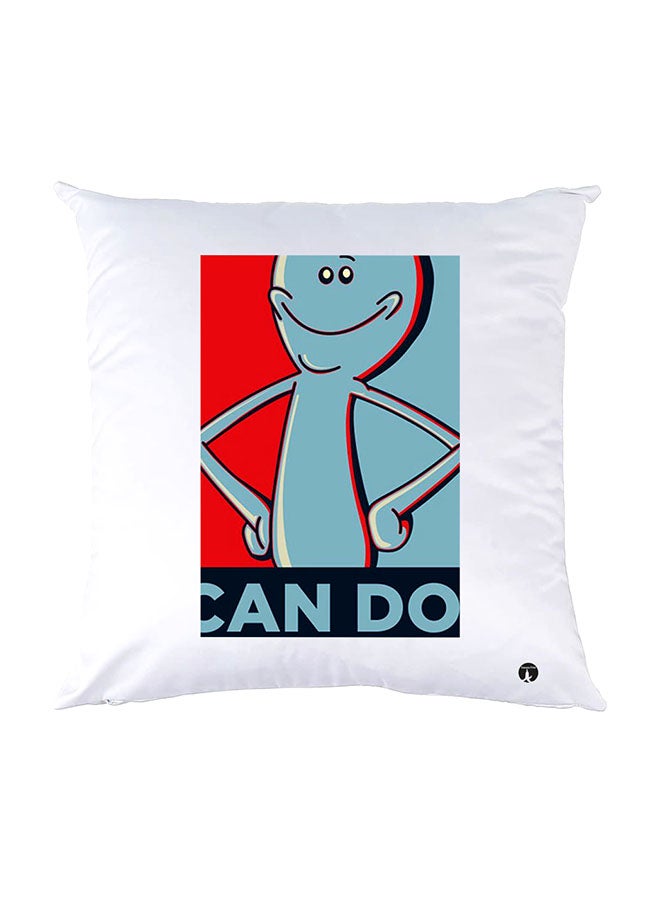 BP Printed Pillow White 30x30cm