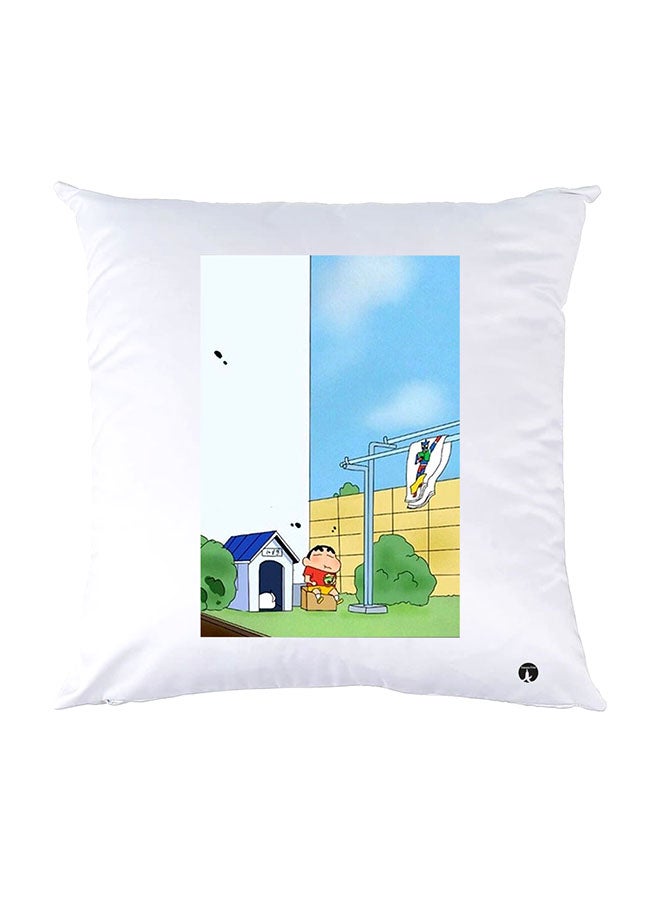 بي بي وسادة نوم مزينة بطبعات أبيض 30x30سم