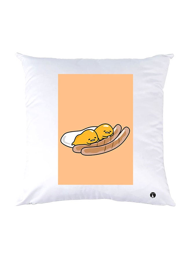 بي بي وسادة نوم مزينة بطبعات أبيض 30x30سم