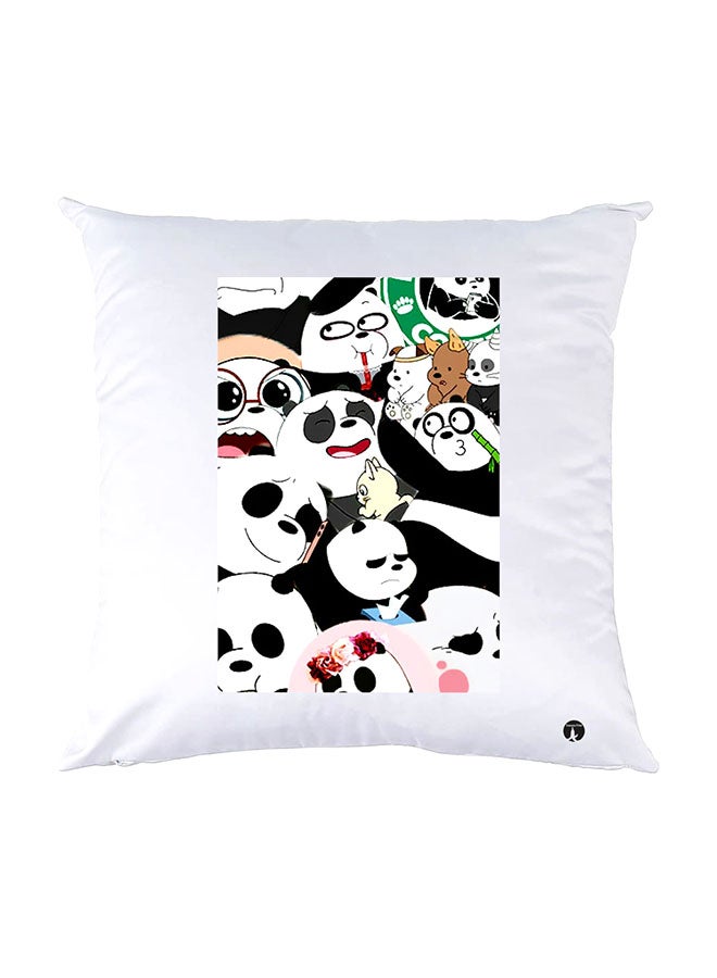 BP Printed Pillow White 30x30cm