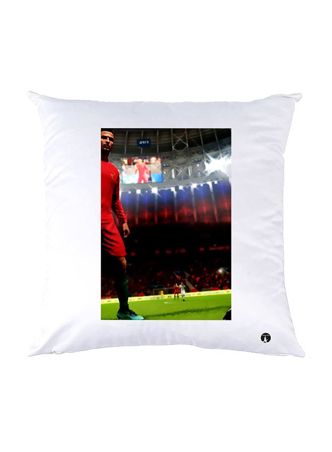 بي بي وسادة نوم مزينة بطبعات أبيض 30x30سم