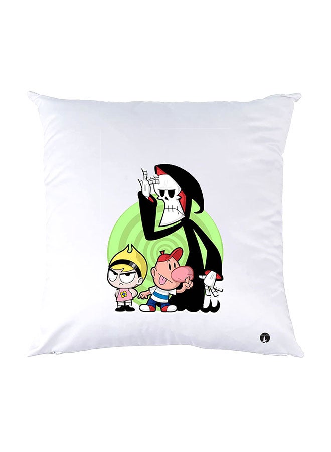 BP Printed Pillow White 30x30cm