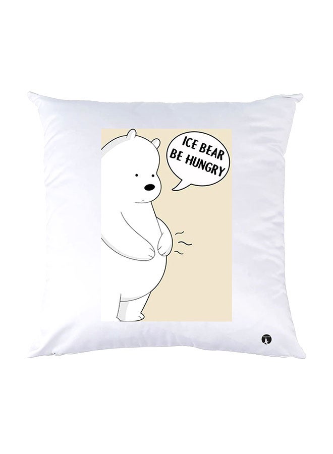 بي بي وسادة نوم مزينة بطبعات أبيض 30x30سم