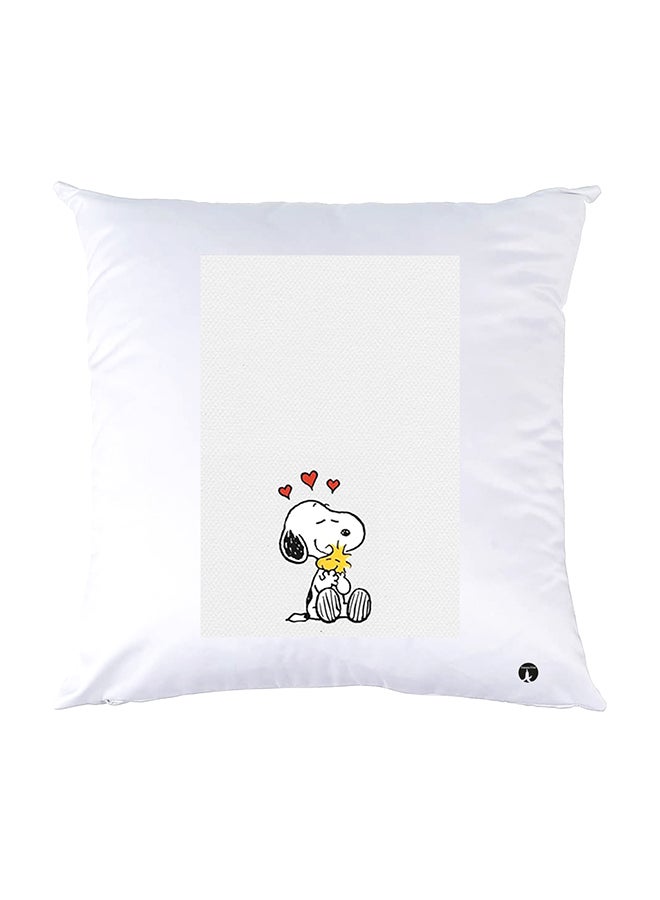 بي بي وسادة نوم مزينة بطبعات أبيض 30x30سم