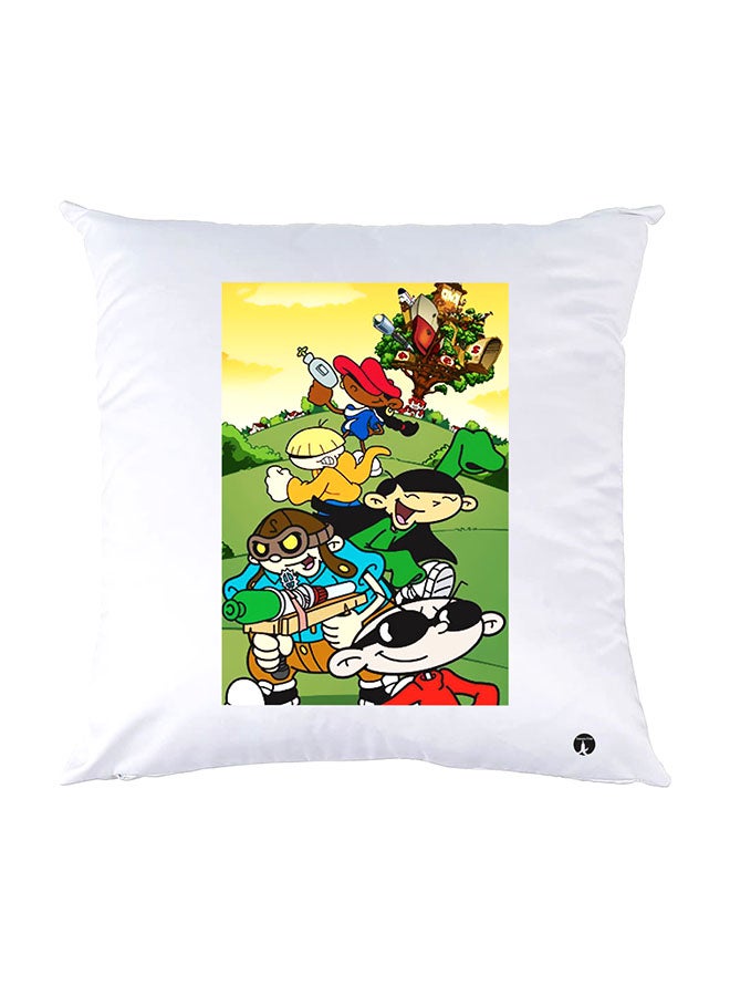 BP Printed Pillow White 30x30cm