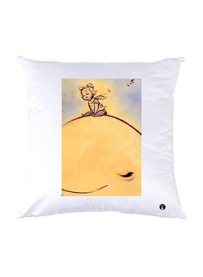 بي بي وسادة نوم مزينة بطبعات أبيض 30x30سم