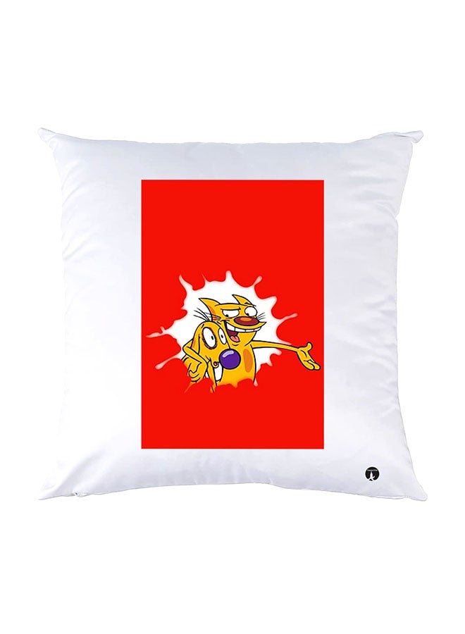 BP Printed Pillow White 30x30cm