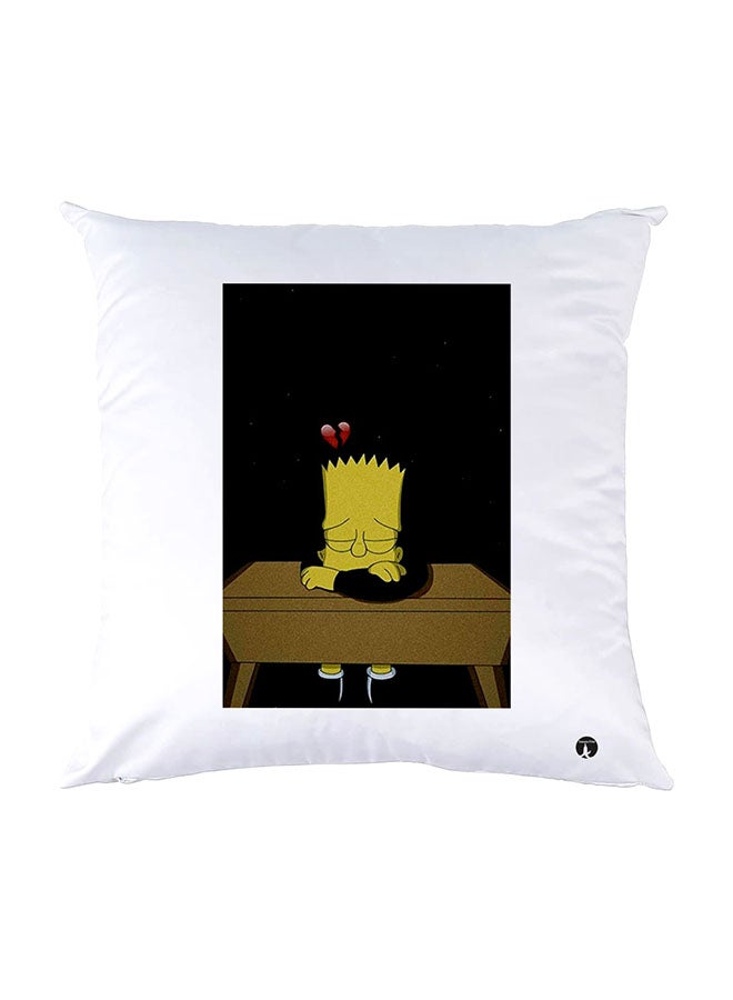 BP Printed Pillow White 30x30cm