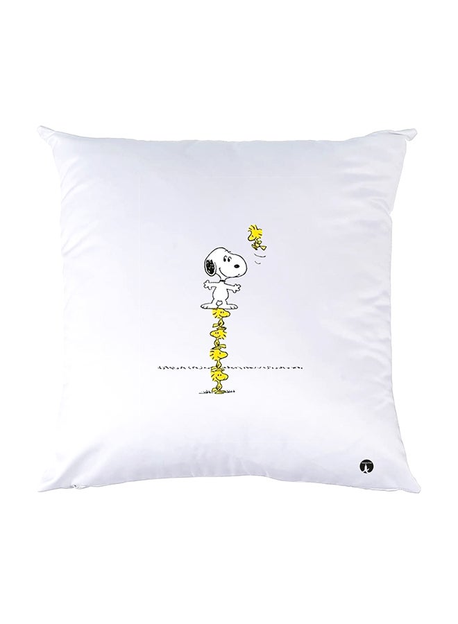 بي بي وسادة نوم مزينة بطبعات أبيض 30x30سم