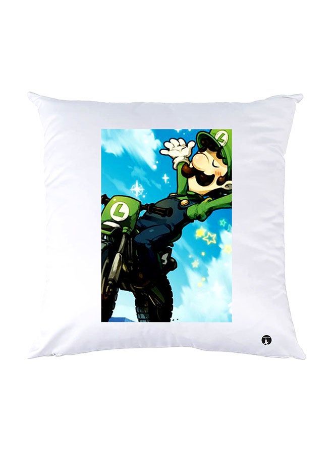 BP Printed Pillow White 30x30cm