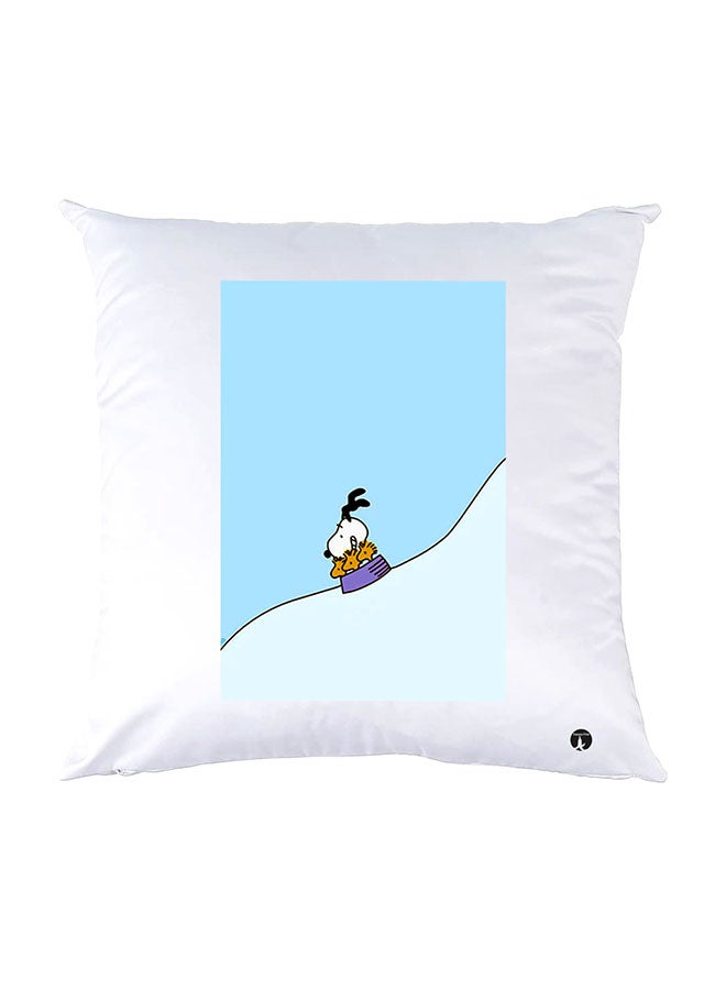 بي بي وسادة نوم مزينة بطبعات أبيض 30x30سم