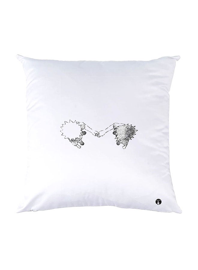 BP Printed Pillow White 30x30cm