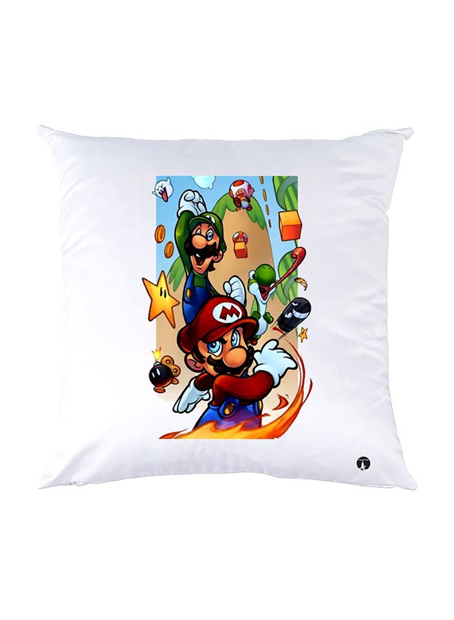 بي بي وسادة نوم مزينة بطبعات أبيض 30x30سم