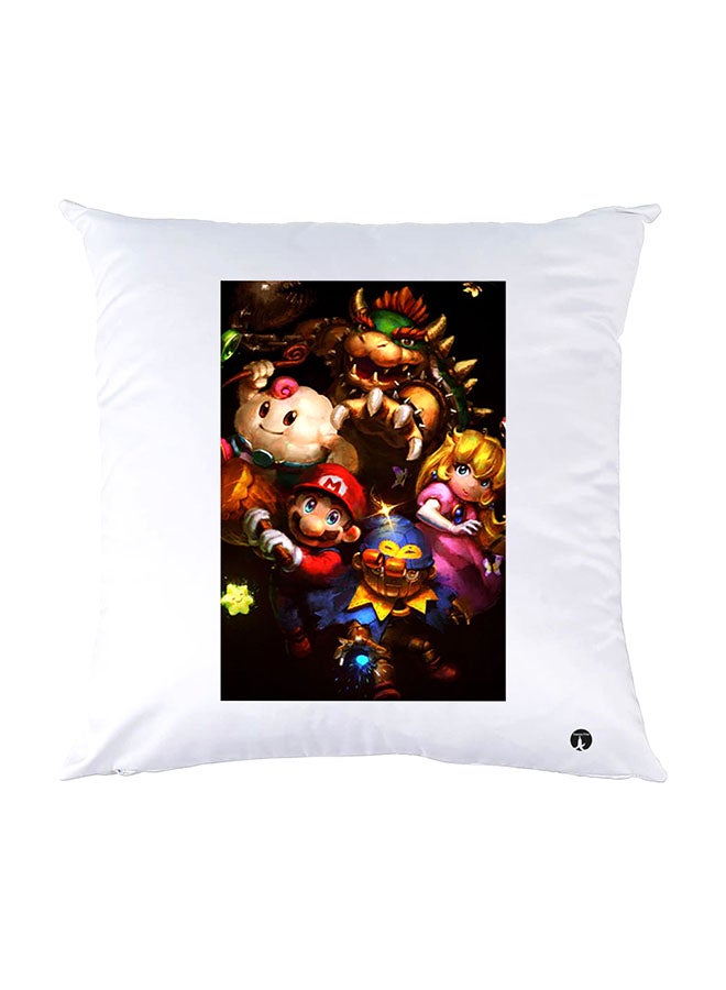 بي بي وسادة نوم مزينة بطبعات أبيض 30x30سم