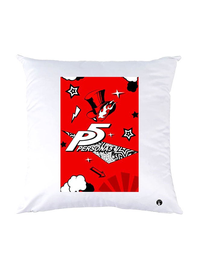 BP Printed Pillow White 30x30cm
