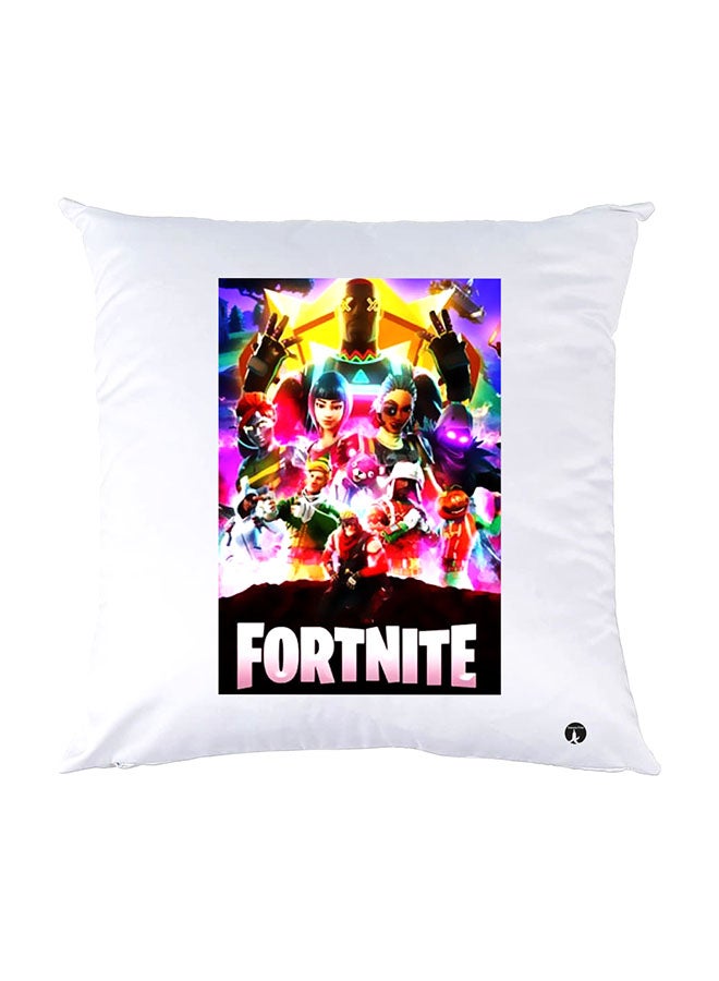 BP Printed Pillow White 30x30cm