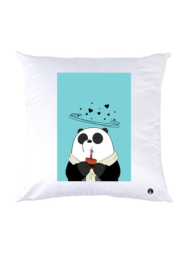 BP Printed Pillow White 30x30cm