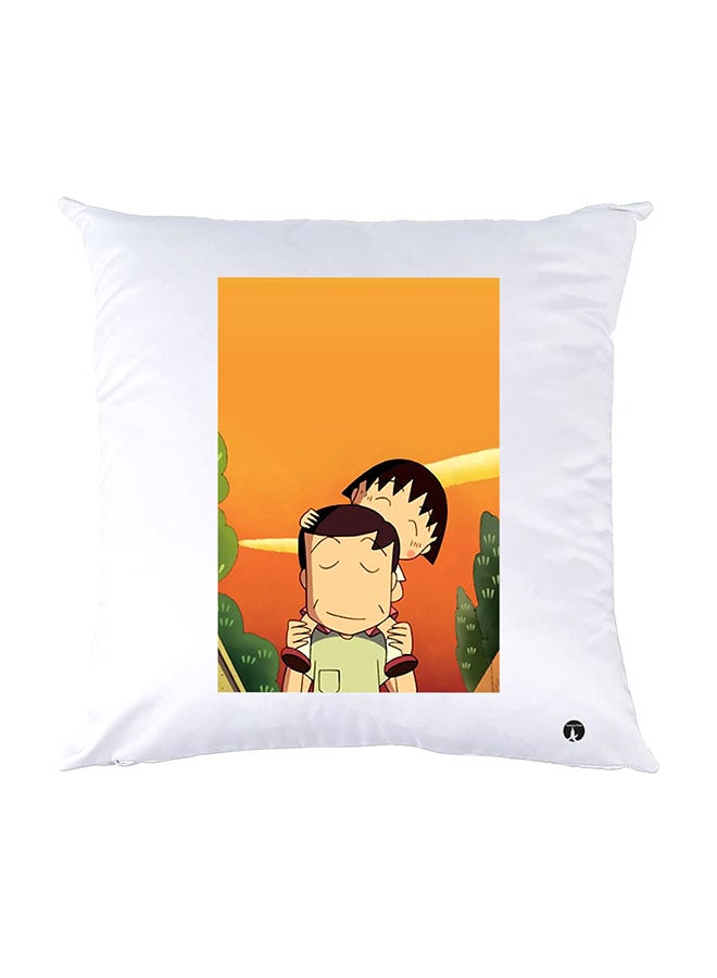 BP Printed Pillow White 30x30cm