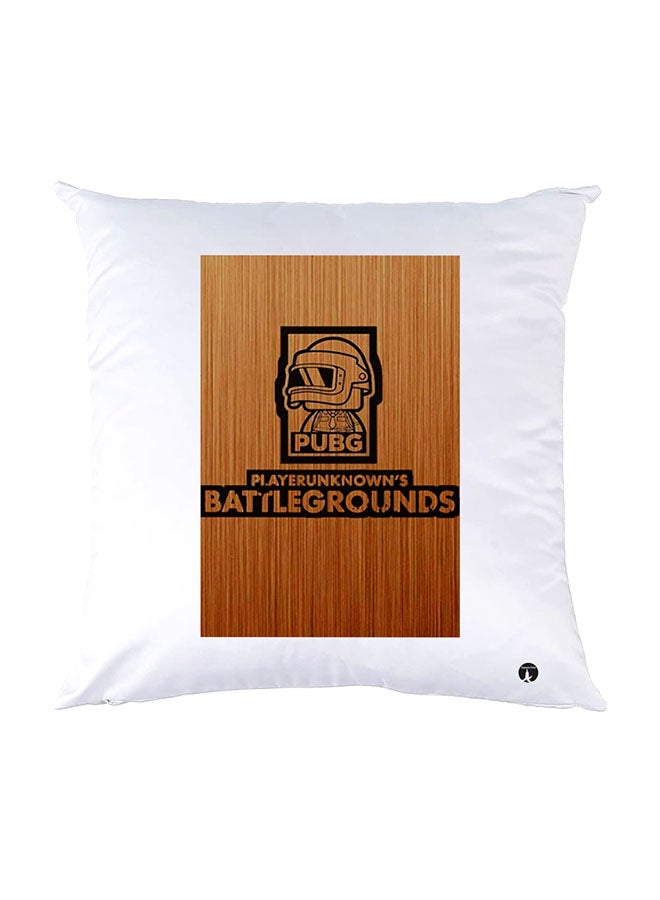 BP Printed Pillow White 30x30cm