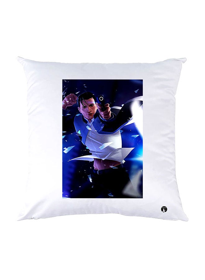 BP Printed Pillow White 30x30cm