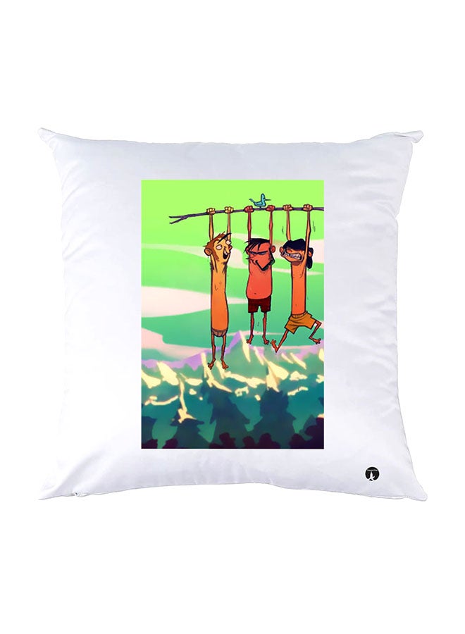 BP Printed Pillow White 30x30cm