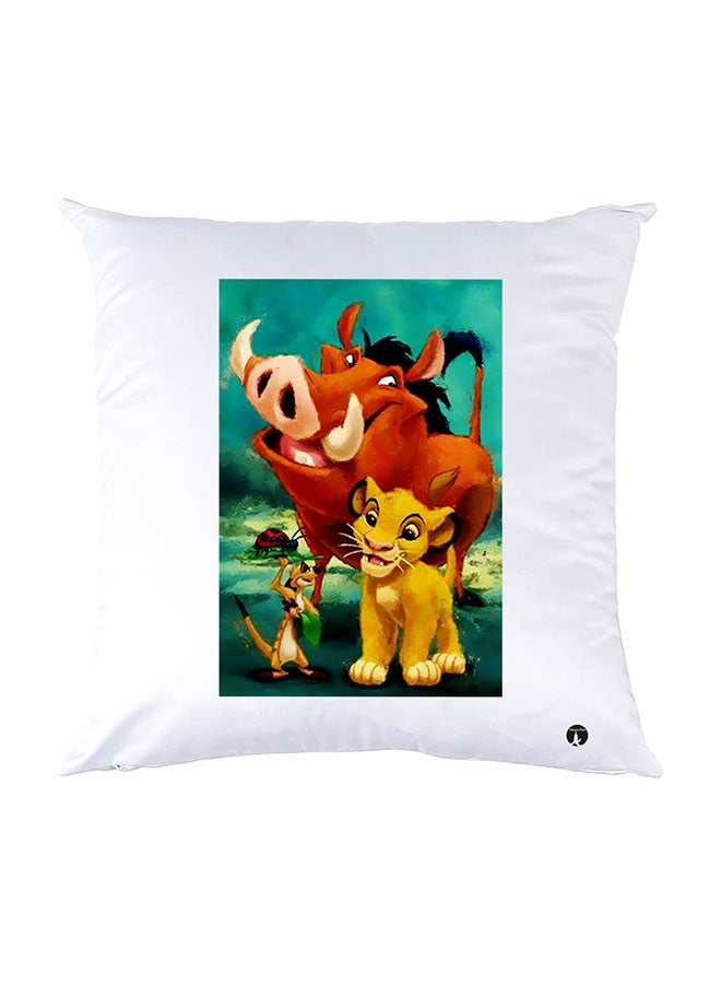 بي بي وسادة نوم مزينة بطبعات أبيض 30x30سم