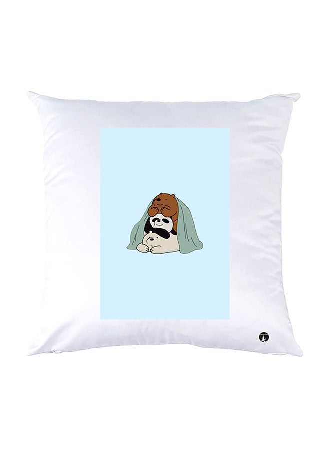 BP Printed Pillow White 30x30cm