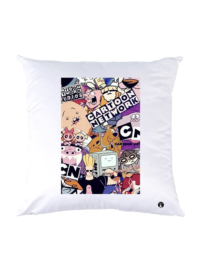 BP Printed Pillow White 30x30cm