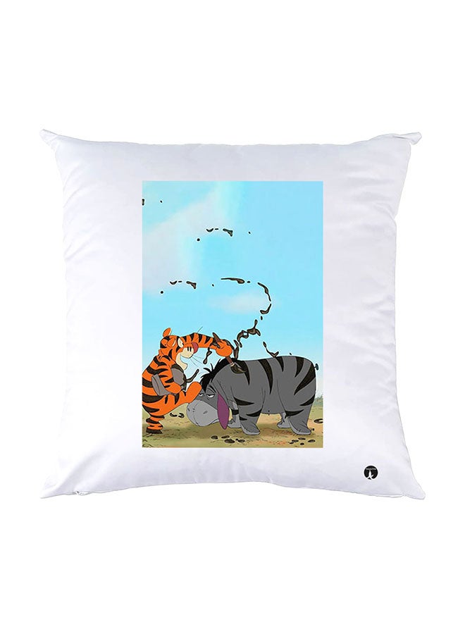 BP Printed Pillow White 30x30cm