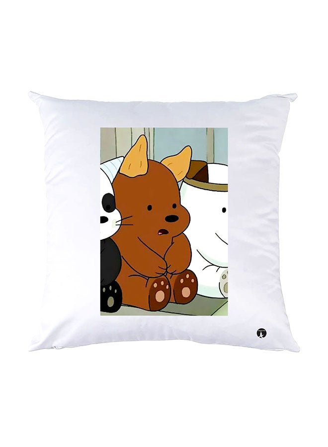 BP Printed Pillow White 30x30cm